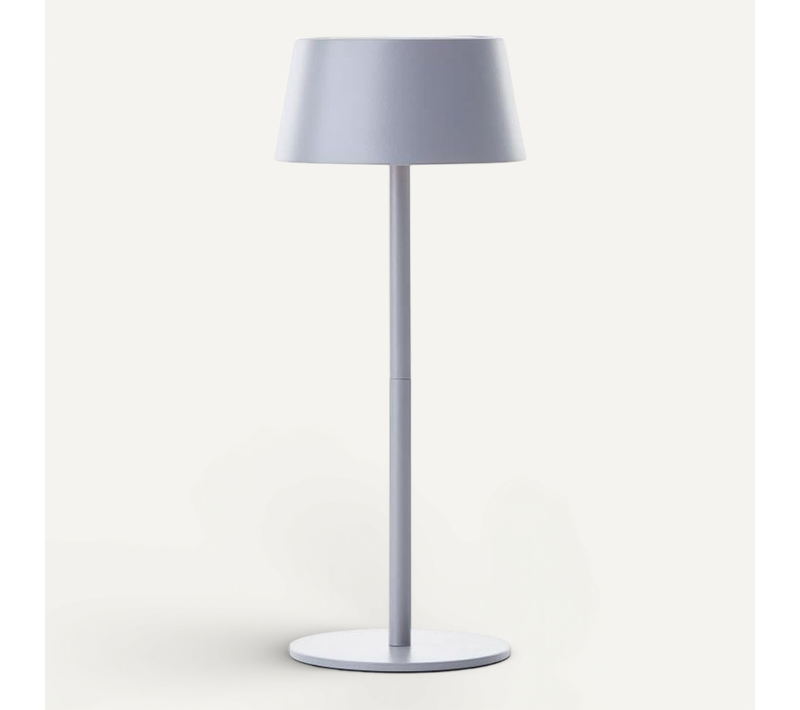 Lampe De Table Solaire LED D’extérieur Gris Dépoli 5 W, 300 Lm