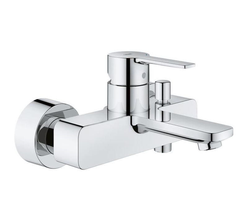 Mitigeur Bain/douche Mural Lineare 33849001 - Limiteur De Température - Clapet Anti-retour - Chrome