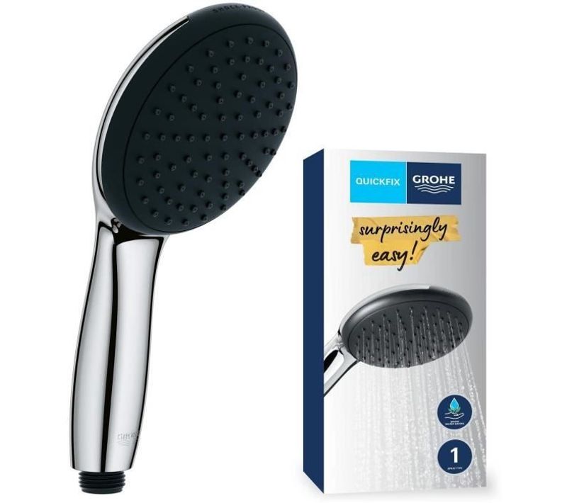 Pommeau De Douche - Grohe Vitalio Start 110 27940001 - 1 Jet Pluie - Economie D'eau - Chromé