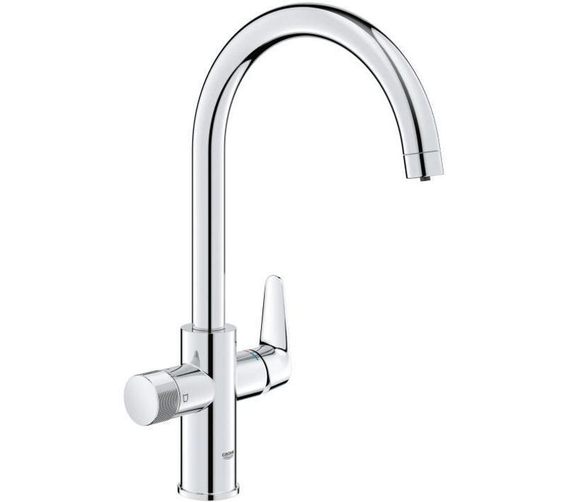 Robinet Filtrant De Cuisine - Chromé - Filtration De L'eau - Bec Haut En C - Rotation 150°- 30592000