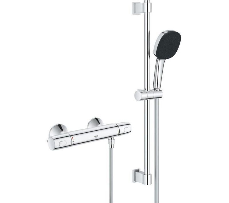 Set De Douche Thermostatique Precision Trend - Pommeau Vitalio Comfort 110, Chrome