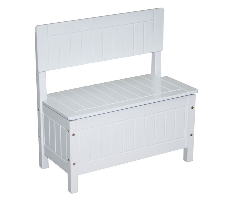 Banc-coffre à Jouets Pour Enfant En Bois - Blanc