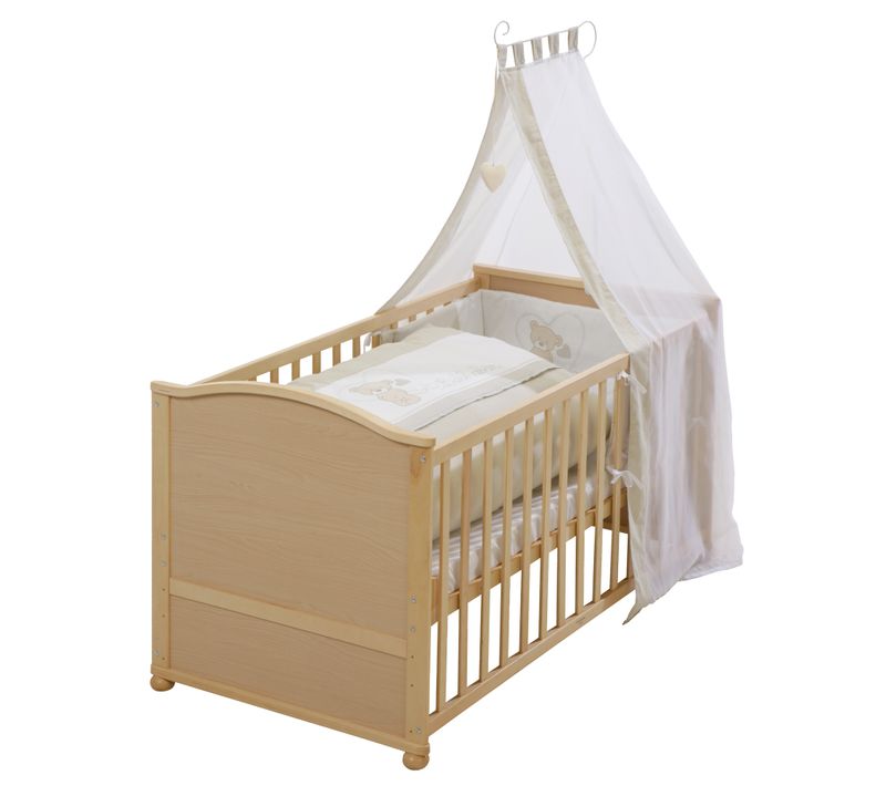 Lit Bébé Évolutif Complet Liebhabear - 70x140 - Textiles Inclus