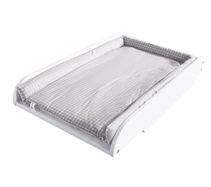 Plan à Langer + Matelas Damier Gris - à Mettre Au Dessus Des Lits De Bébé