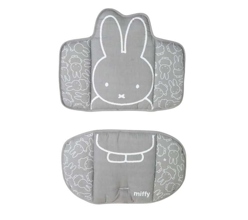Réducteur De Chaise Haute Évolutive En 2 Pièces - Gris Imprimé Lapin - Miffy®