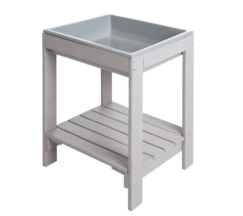 Table De Jeux à Sable Et Eau En Bois Massif Gris - Tiny Outdoor+