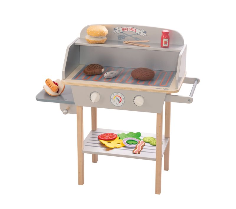 Jouet Barbecue En Bois Pour Enfant - Cuisine Extérieur + Accessoires - Multicolore