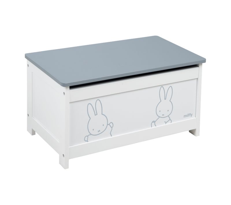 Banc-coffre à Jouets Miffy® En Bois - Blanc / Gris