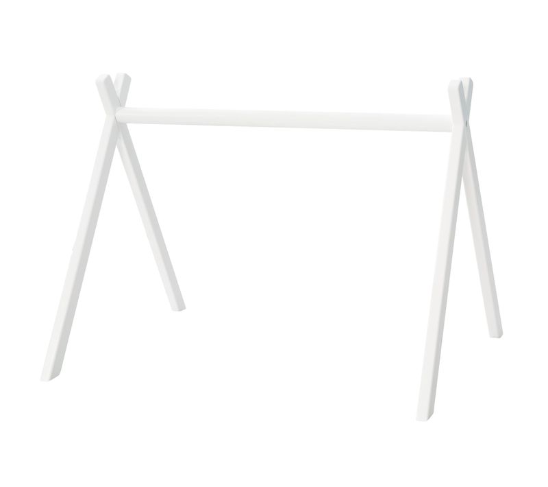 Portique D'éveil En Bois Pour Bébé Montesori Babygym - Blanc