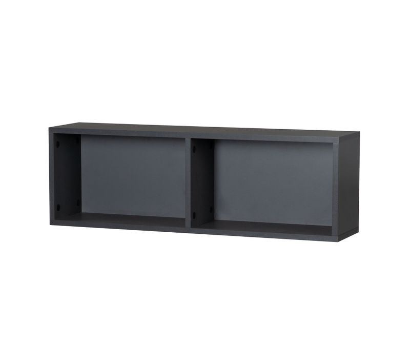 Étagère Murale à 2 Niches Ou Bibliothèque Pour Chambre D'enfant - Bois Anthracite