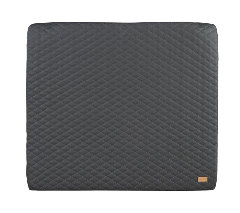 Matelas à Langer Matelassé 75 X 85 Cm Imperméable En Cuir Pu Anthracite - Luxe Graphite