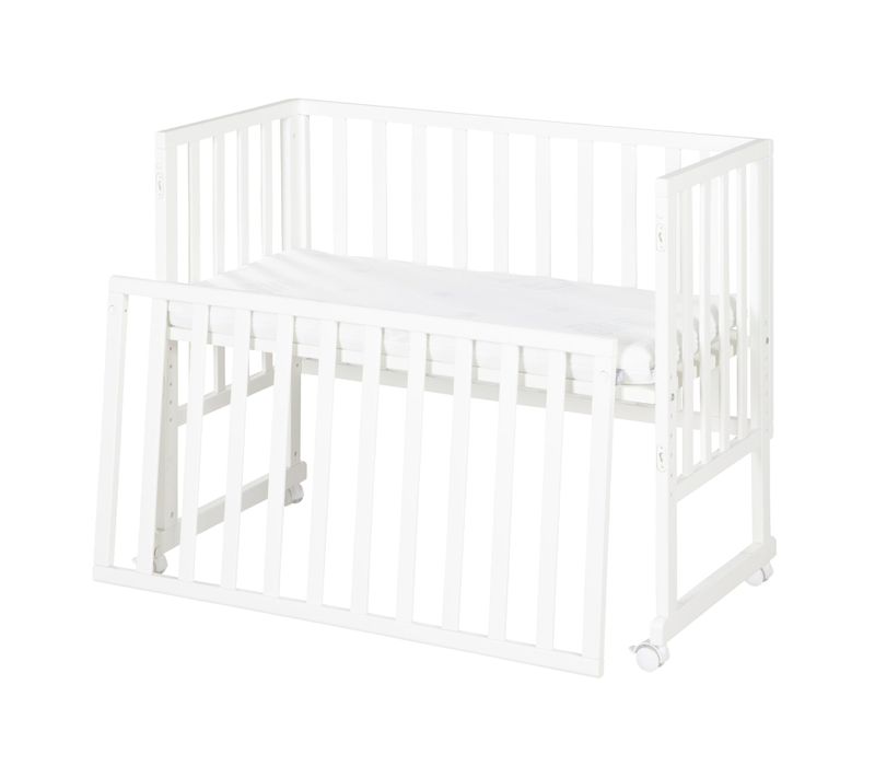 Berceau Cododo Mobile 3en1 Avec Matelas Respirant 45 X 90 Et Barrière De Sécurité - Blanc