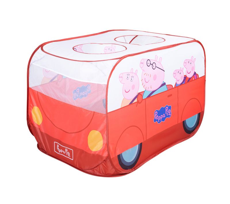 Tente De Jeu Pour Enfant Peppa Pig - Tente Pop Up En Forme De Voiture - Rouge - Blanc