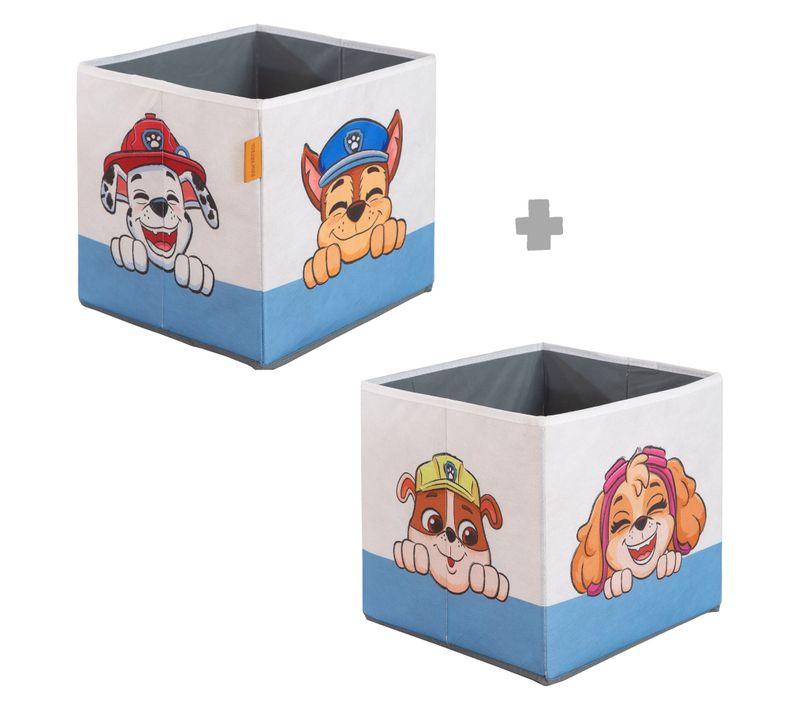 Boites De Rangement Pour Enfant En Tissu Bleu - 2 Pièces - Pat'patrouille