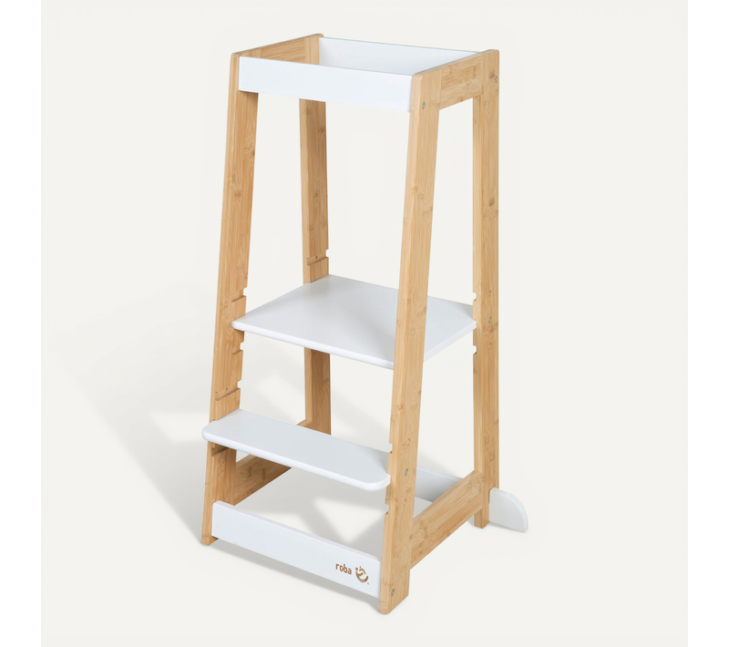 Tour D'apprentissage évolutive En Bambou Fsc® - Blanc / Naturel
