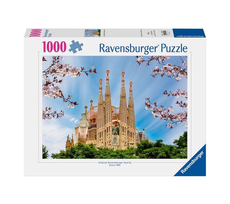 Puzzle 1000 Pièces La Sagrada Família — Paysage, Finition Brillante, 14+