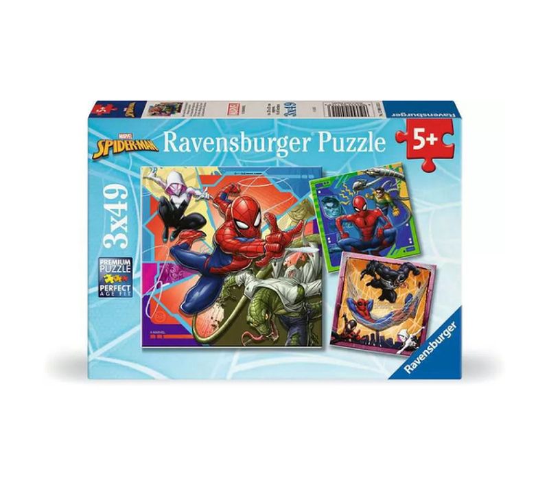 Coffret De 3 Puzzles Marvel Spider-man Avec Posters Inclus