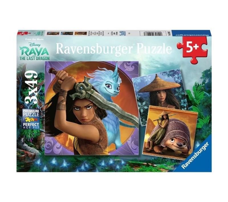 Puzzles 3x49 P Raya, La Courageuse Guerriere / Disney Raya Et Dernier Dragon