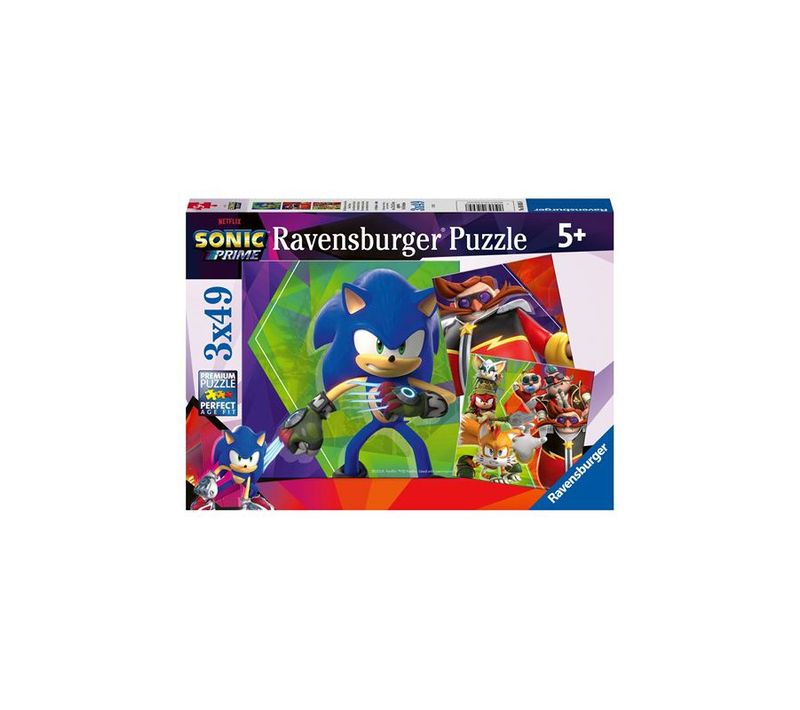 Pack 3 Puzzles X 49 Pièces  Les Aventures De Sonic Prime