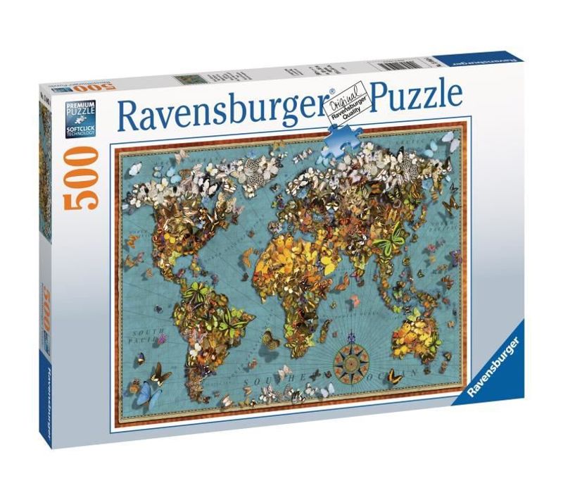 Puzzle 500 P Mappemonde De Papillons