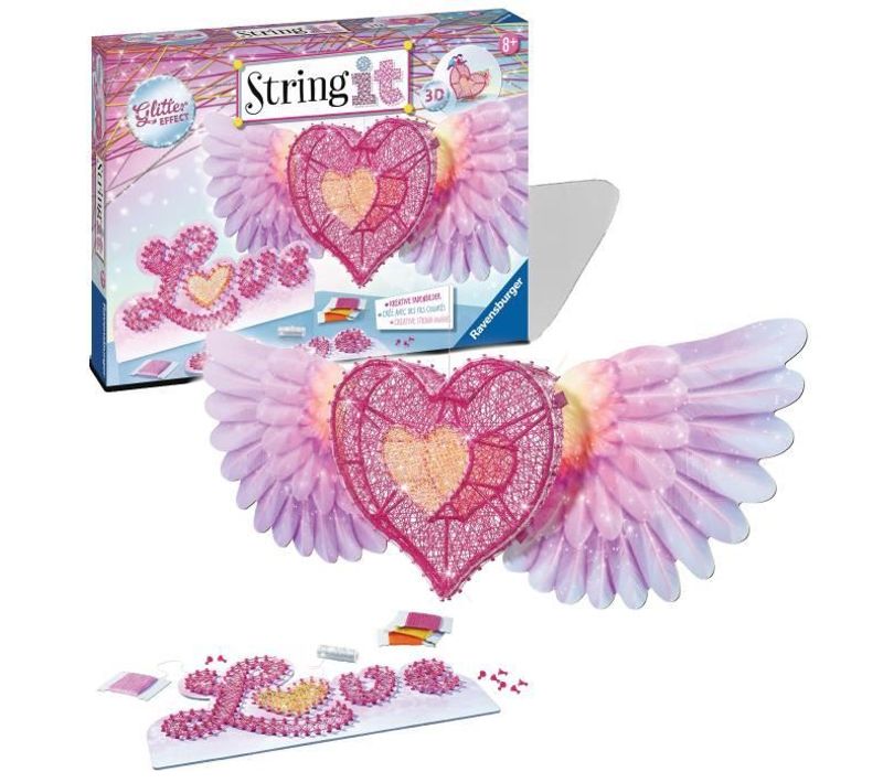 String It Maxi: 3d Coeur - - Coffret Complet En Fil Tendu - Loisir Créatif Enfant Diy - 2 Modeles