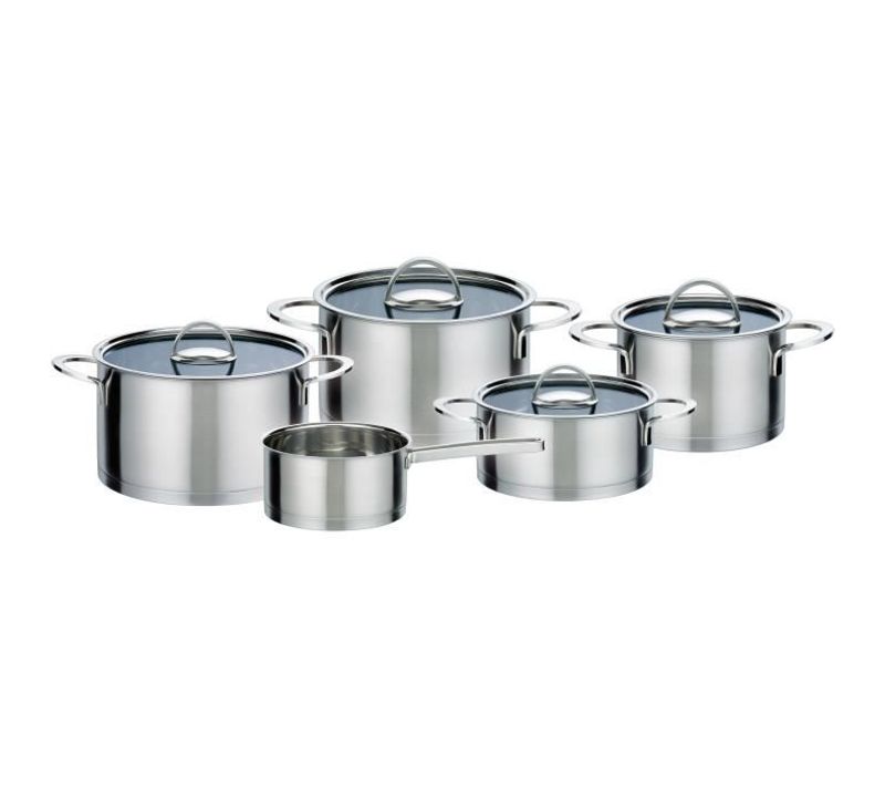Batterie De Cuisine Elegance 9 Pièces En Acier Inoxydable Tous Feux Dont Induction - 893190