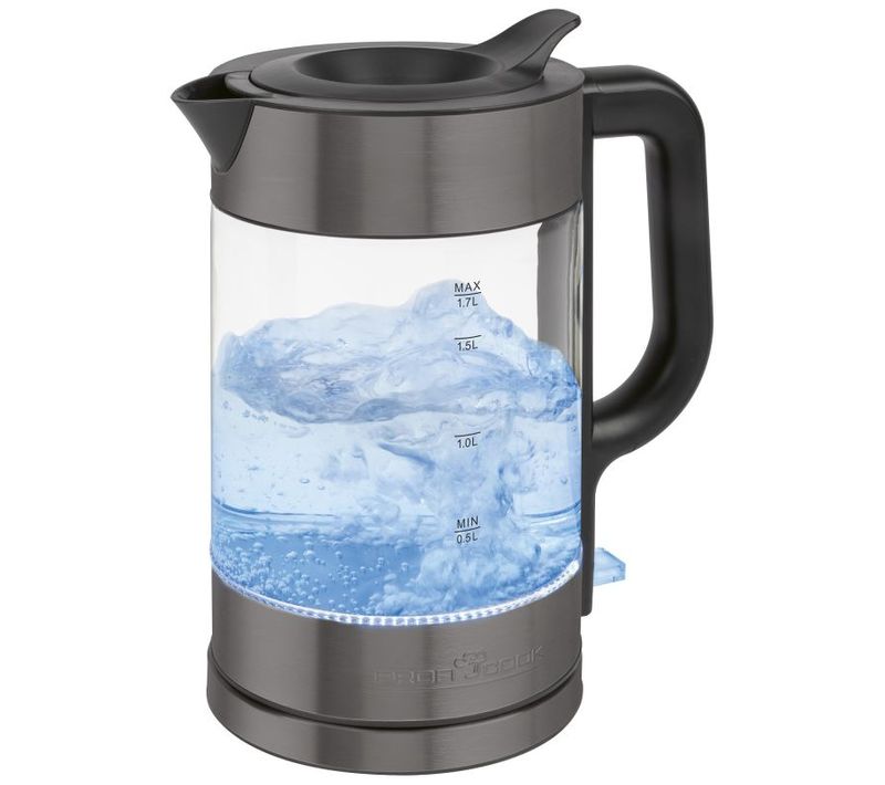 Bouilloire électrique 1,7l En Verre Noir 2200w PC-wks1322g-noir