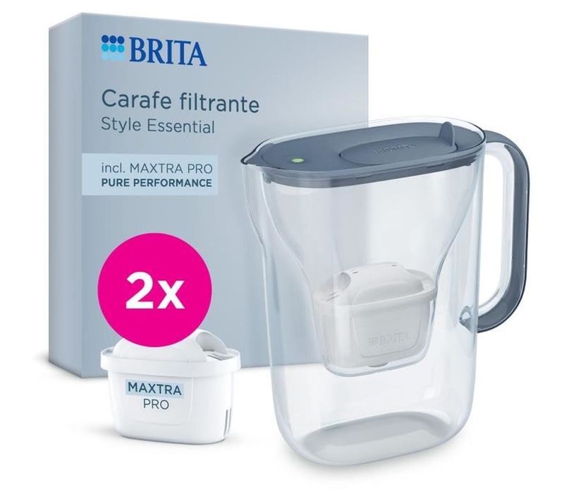 Style Essential Carafe Filtrante 2,4l (1,4l Filtré) Bleu Minéral