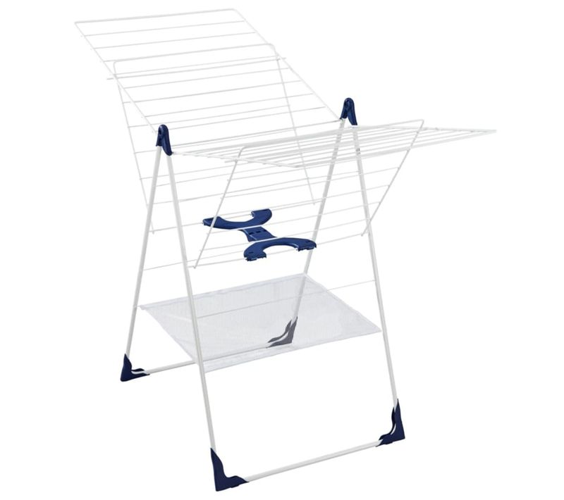 Étendoir à Linge Classic 250 Flex 81409, 25m D'étendage Et Ailettes Réglables En Hauteur, Blanc