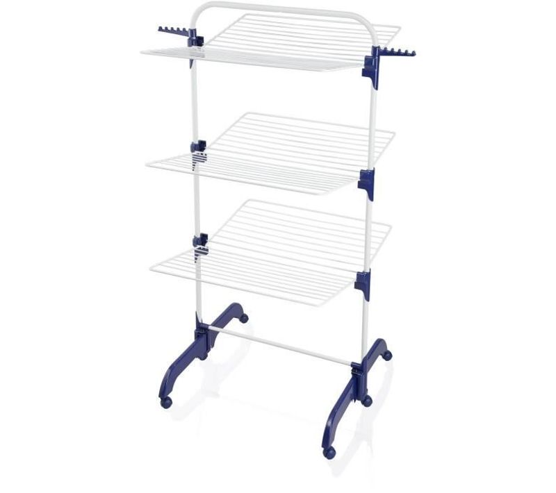 Séchoir à Linge  420 Comfort 81529 , Étendoir à Linge avec Cadres Rabattables et Supports Latéraux