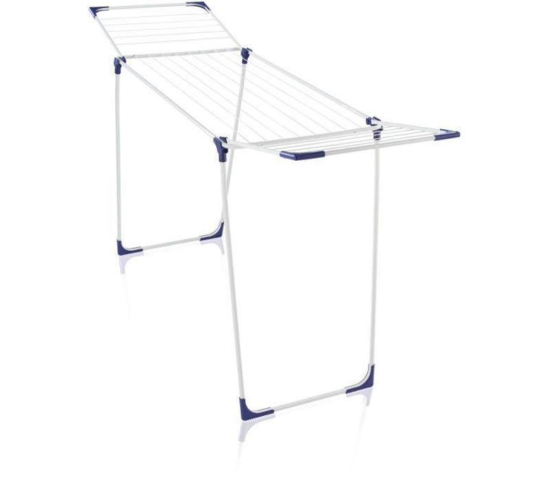Étendoir à Linge Classic 180 Solid 81621, Avec 18m D'étendage Et 4 Supports Pour Cintres, Blanc