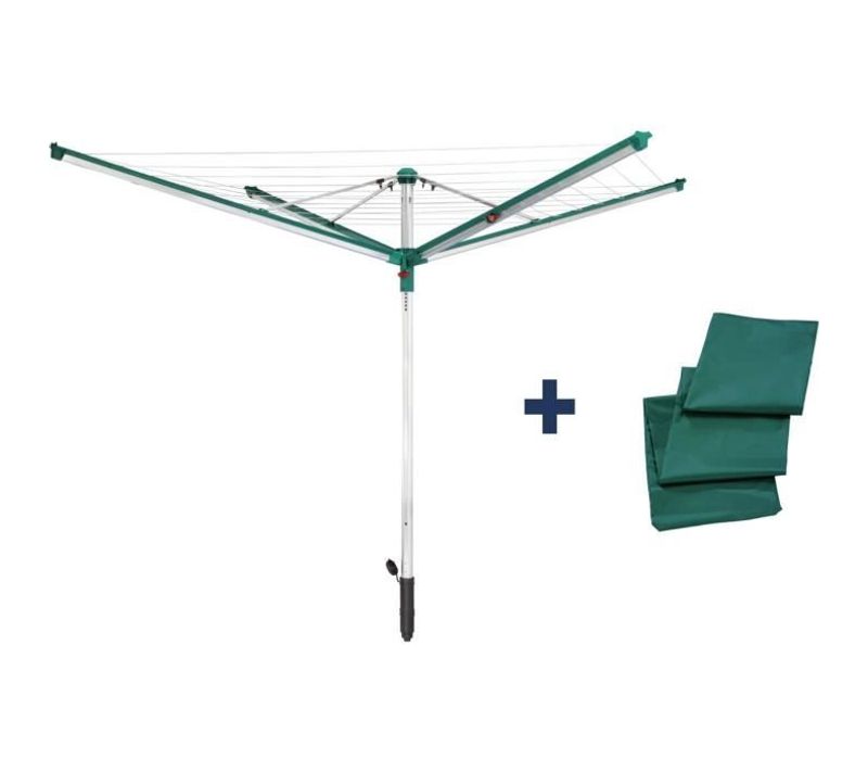 Séchoir Parapluie Linomatic 500 Deluxe Cover 82007, Avec Fils Rétractables Et 50m D'étendage
