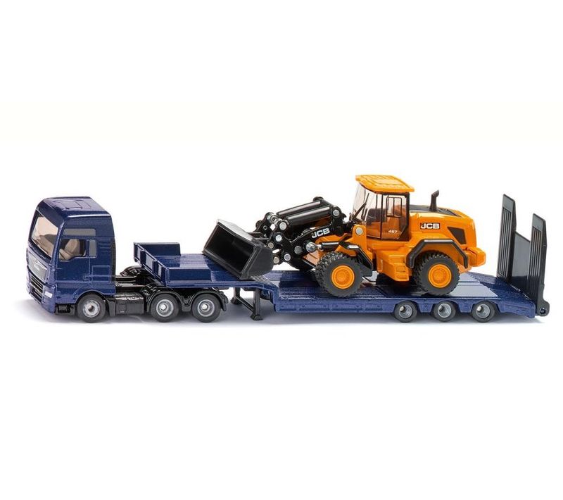 Man Camion Surbaisse Avec Chargeuse Jcb 1:87