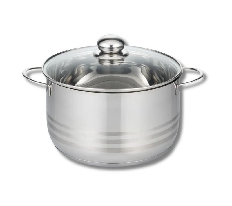 Faitout Haut 24 Cm En Acier Inoxydable Sans Pfas Elo Brillant