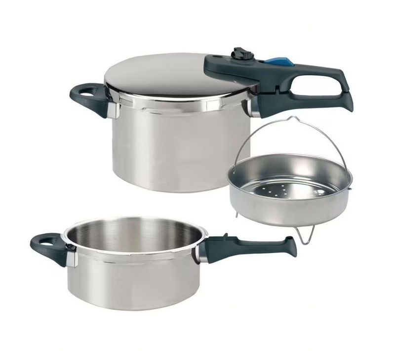 Autocuiseur Vapeur En Acier Inoxydable 18/10 22 Cm 3 à 6 Litres Praktika Plus Xl