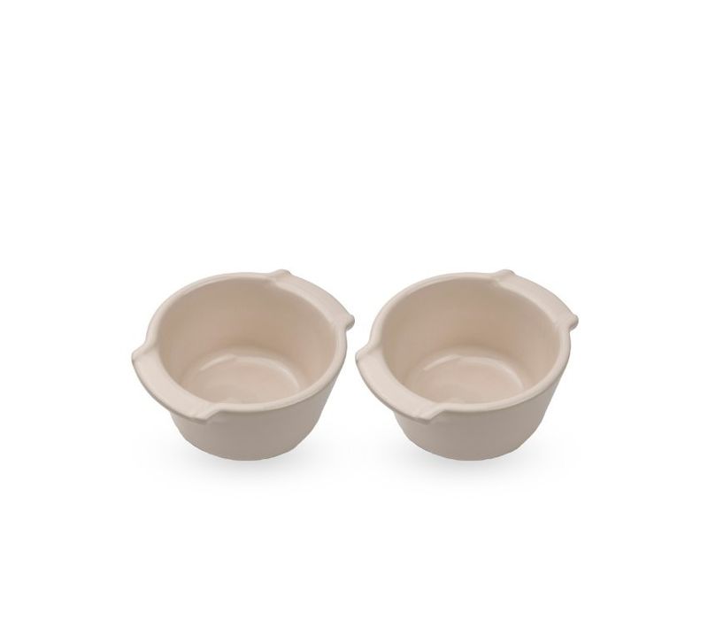 Set De 2 Ramequins Appolia 11 Cm Ecru En Céramique