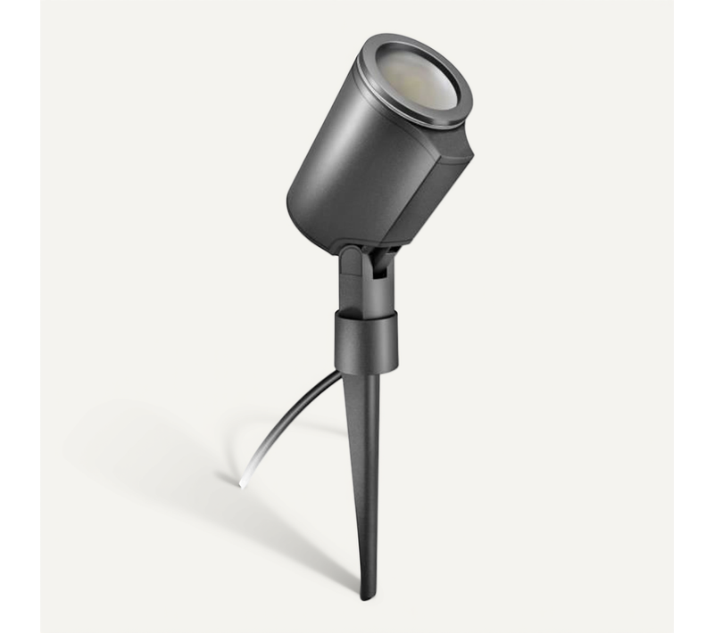 Projecteur Extérieur A Piquer Sans Détecteur Spot Garden 7w 3000k Ip44 Gu10 Anthracite