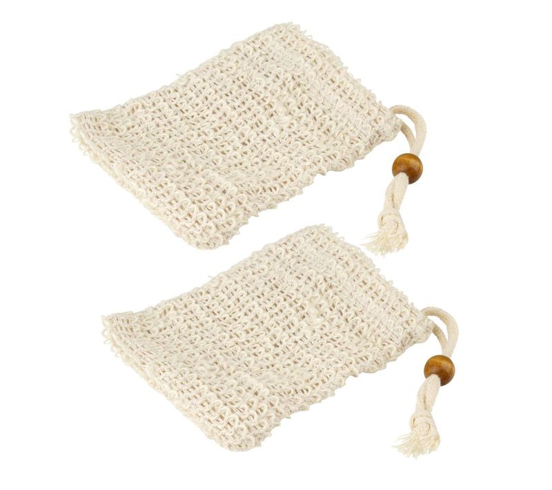 Lot De 2 Sacs à Savons Solides En Sisal Fackelmann Tecno