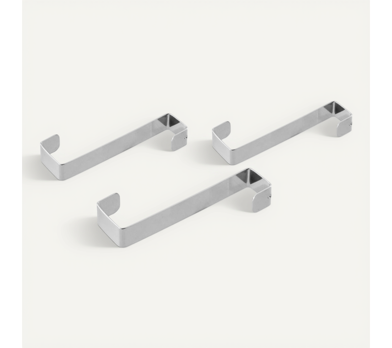 Lot De 3 Crochets De Porte En Inox