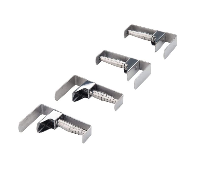 Lot De 4 Pinces Pour Nappe En Acier Inoxydable Fackelmann Tecno