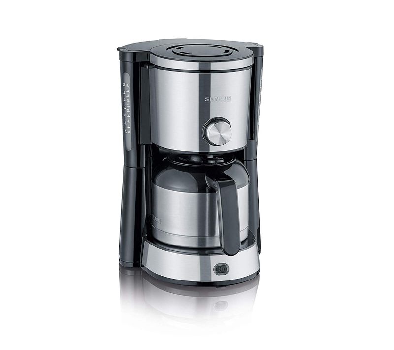 Cafetière Isotherme 10 tasses 1000w 1,4l Noir Inox - 4845