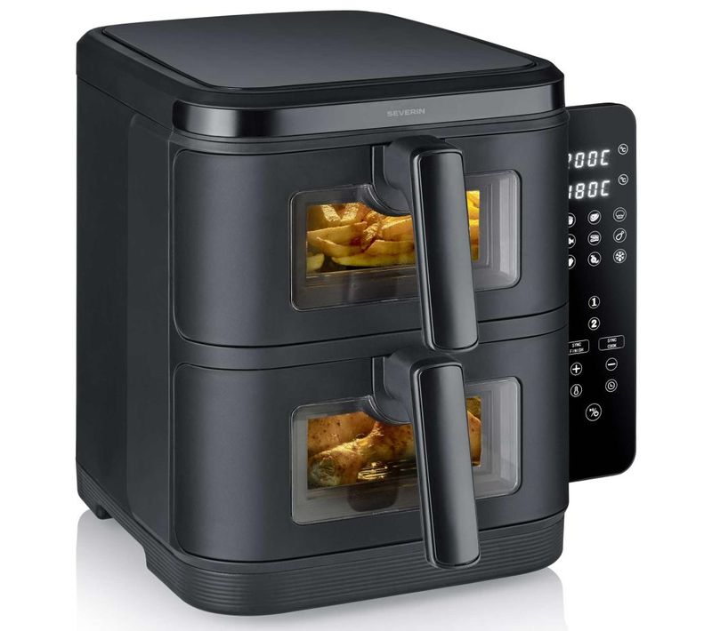 Friteuse Sans Huile 2x5.5l 2600w Noir Fr2468