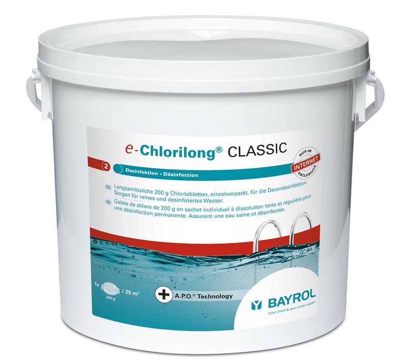 Chlore Lent Galet 250g 5kg Chlorilong Classic