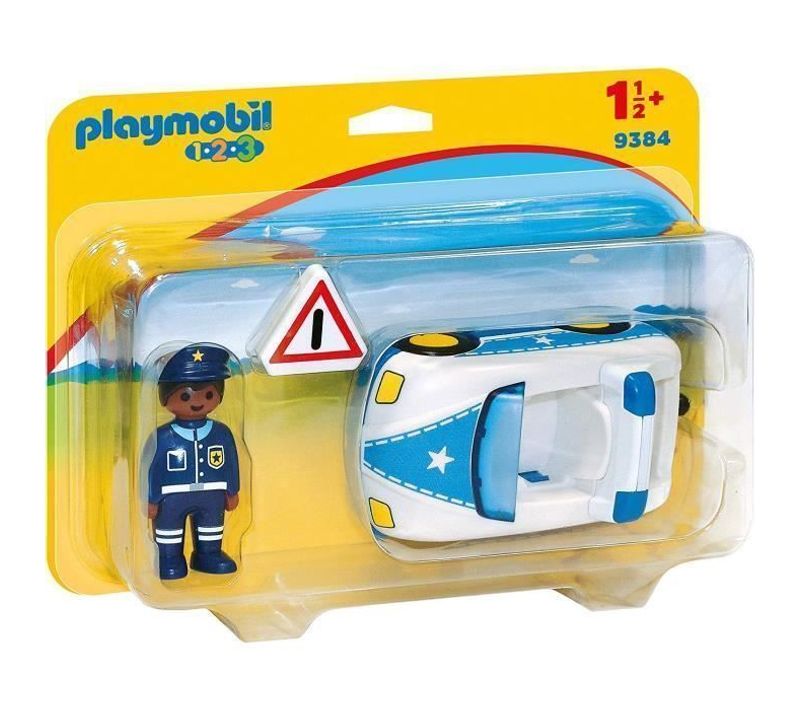 Playmobil 1 2 3 9384 - Playmobil 1.2.3 - Voiture De Police - Nouveaute 2019
