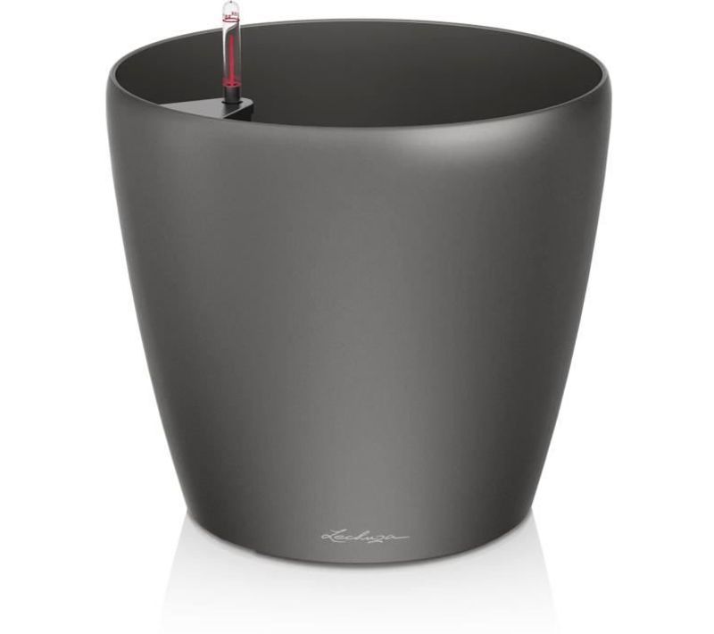 Pot De Fleur Lechuza Classico Premium 60 - Kit Complet, Anthracite Métallisé