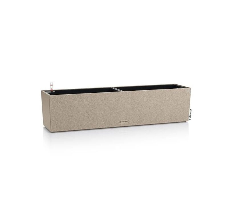 Jardinière Balconière Rectangulaire All-in-one 80 Beige – Réserve D'eau 5 L