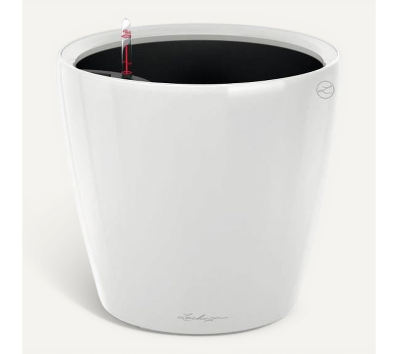 Pot Auto-arrosage Classico Premium Ls 21 - D.21 Cm, 3 L, Blanc Brillant