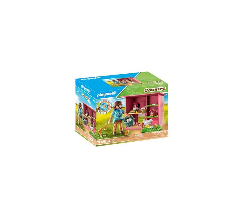 Country 71308 Agricultrice Et Poulailler