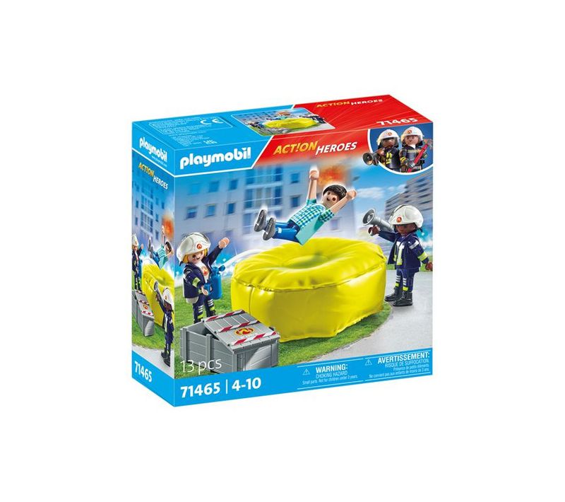 Action Heroes 71465 Pompiers Avec Coussin De Sauvetage