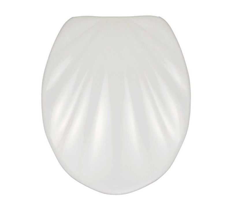 Abattant De Wc Antibactérien En Duroplast Design Coquillage - Blanc - Universelle